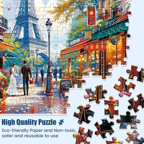 1000 1000 28 20 Pieces Puzzle for Adults - Charming Paris Puzzle for Adults Children - Recycled Paper Jigsaw Puzzle