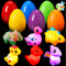 JOYIN 6 Pcs Pre-Filled Easter Eggs with Light-up Floating Dinosaur Bath Toys