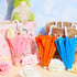 Eccliy Mini Doll Umbrella 11.8 Inch Colorful Tiny Plant Beach Sunny Rainy 1:6 Scale Doll Umbrella