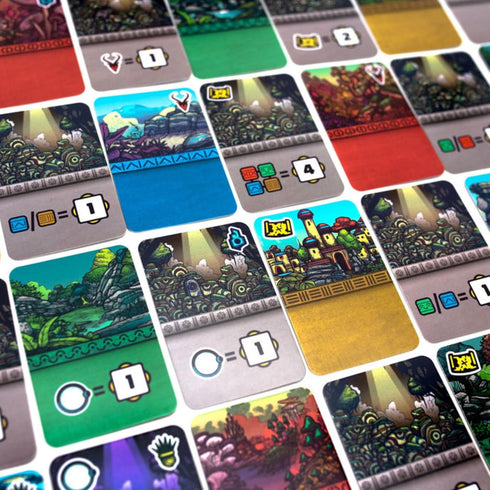 10+, 2-6 15-30 Pandasaurus Games Faraway Card Game - Explore Mysterious Alula! Strategic Region Building with Engaging