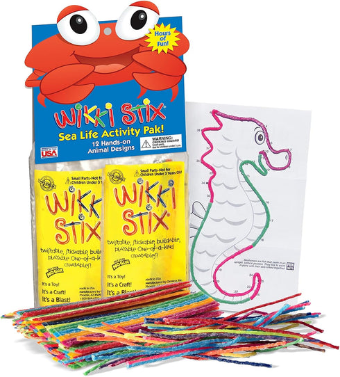 WikkiStix Sea Life Pak Features 12 Sea Creatures with Hands-on Activity and