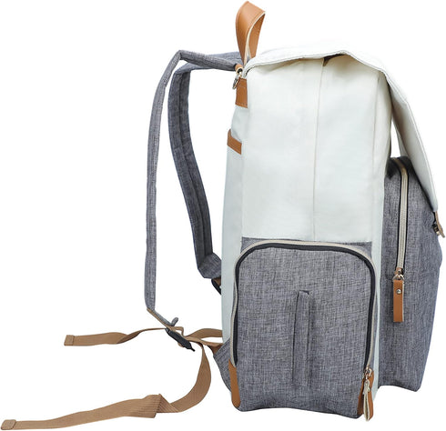Backpacks Ramhorn Diaper Bag Multifunction Travel for Mom with Insulated Pockets and Laptop Compartment, grey