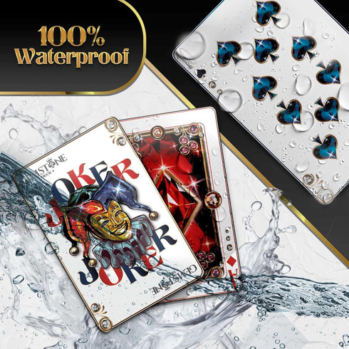 Gemstone Deck (2-Pack), 100% Set 54 2 Premium Waterproof Playing Cards Plastic Water Proof for Pool Beach Hot Tub