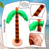 4 Pack 35 Inch Inflatable Palm Tree, Large Beach Backdrop Coconut Trees for Kids Swimming Pool Party Decoration