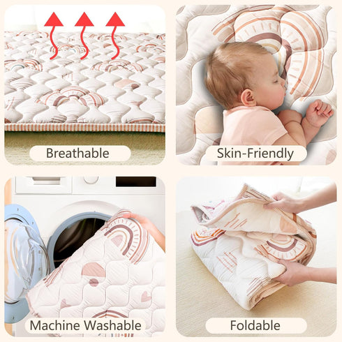 50x50 Baby Play Mat, Playpen Mat with Super Soft Touch, Activity Mat with Upgraded Anti-Slip Bottom, Machine Washable
