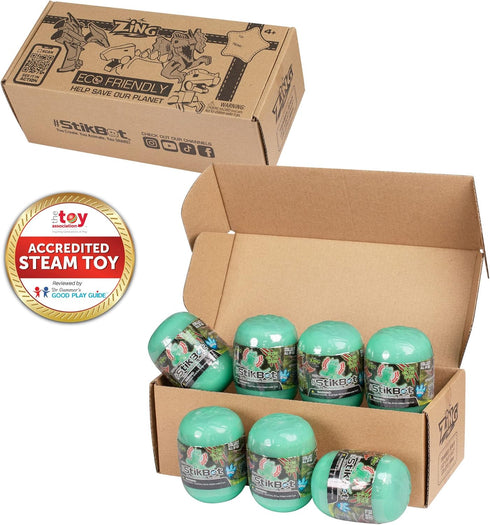 Pack Set 7 1 1 4 Zing Stikbot Glow in The Dark Dino Egg - of Glow in The Dark Eggs Each with Stikbot Dino and Sticker