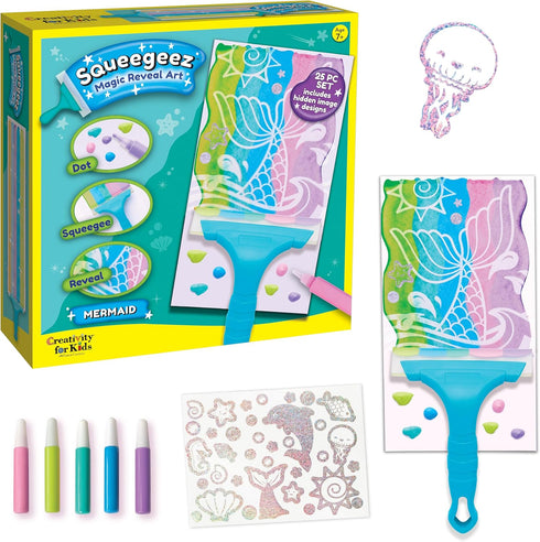 Creativity for Kids Squeegeez Magic Reveal Craft Kit: Mermaid - Dot Painting