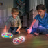 ArtCreativity Light Up Transparent Toy Cars - Set of 2 Bump and Go Toy Cars with Colorful Moving Gears and Music