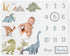 Sweet Jojo Designs Watercolor Dinosaur Dino Boy Baby Milestone Blanket Newborn Monthly