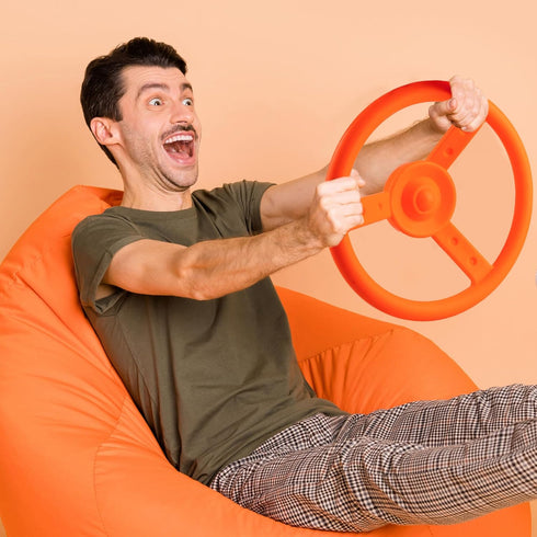 Playground Steering Wheel Accessories, Plastic Swingset Steering Wheel for Outdoor Backyard Playset (1, Orange)