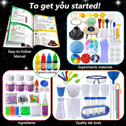 310 Set, PATIFEED Experiments Science Kits for Kids, S.T.E.M Scientific Projects Toys for Boys Girls Gifts Ideas