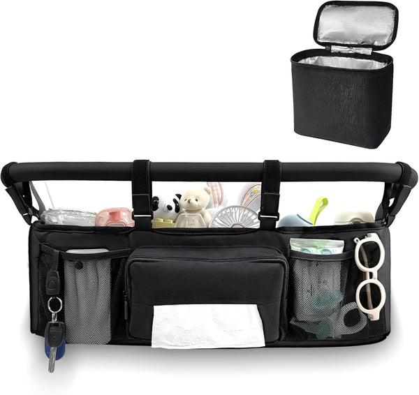 OVNTHYK Double Stroller Organizer for Bob Duallie and Baby Jogger City Mini GT2,