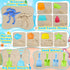Oisacirg 3-10 Beach Toys for Kids Toddlers, Sand Castle Toys with Bucket, Water Wheel, Long Shovel, Dinosaur Travel