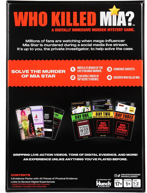 WHAT DO YOU MEME? Who Killed Mia — Modern Murder Mystery Game for True Crime Fans