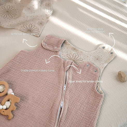 3-9 6-12 lulumoon Sleep Sack Muslin for Baby: Cotton Wearable Blanket for Months - Soft Lightweight Ideal for Nursery