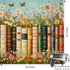 1000 Bgraamiens Vintage Wildflower Books Piece Jigsaw Puzzle Aesthetic Floral Book Spines Puzzle for Adults and Teens