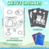 Set 4 5 6 7 8 9 Art & Craft Activity,Foil Craft Traffic DIY Art Fun Kits,No Mess Creative Foil Art Kits Drawing Game