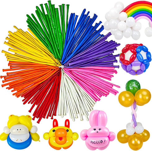 260 Balloons Pack of 100 Long Twisting Balloons for Animal Shape Birthdays and Clowns
