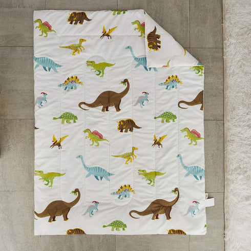 4 Set Set Pieces Toddler Bedding Dinosaur with Colorful Dinos and Monsters Toddler Comforter Sheet for Autumu