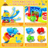1 2 4 12-18 1-3 Toddler Toys for Year Old Boy Gifts, Dinosaur Slide with Dino Cars Montessori Learning Toys for Baby