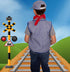 Set 3 Set Tigerdoe Kids Train Engineer Costume - PC -Train Conductor Hat, Vest, Red Bandana and Gloves -Childs