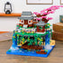 Set 14+ (3320 NEWABWN Cherry Blossom Tree Building with Lighting, Architecture of Peach Blossom Micro Building Blocks