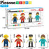 Picasso Toys Magnetic Action Figures, 4 Piece City Builder Character for Magnet Building Block Tiles Expansion Pack