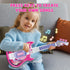 TG4 Set Contixo Musical Guitar and Microphone for Kids, Purple Electric Guitar Toys Starter Kit with Adjustable Height