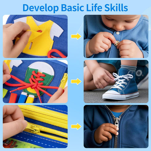 Gift,12-Page 24 1 Toddler Busy Board Montessori Toys, Busy Book for Toddlers, Boy Girl Birthday Activity Book