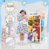 GLDZI Stuffed Animal Storage Zoo with Wheels, Wooden Stuffed Animal Organizer with Elastic Cords, Space Saving Toy