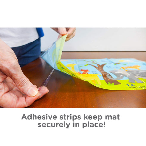 Neat Solutions Table Topper Disposable Stick-on Placemats, 12" x 18", 60 Count, Gender Neutral, Reusable Package