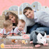 5 Pcs Stuffed Opossum Plush Toy Set, 1 Mommy Opossum with 4 Cute Baby Opossums, Gift for Opossum Lovers