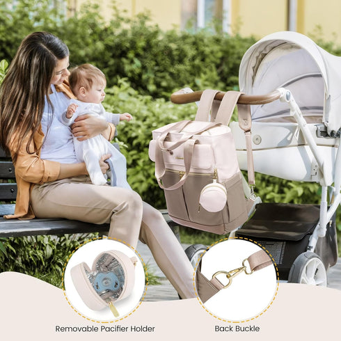 Backpack,Diaper Case,15.6 Inch Backpack LOVEVOOK Diaper Bag Bag Tote with Insulated Pockets,Baby Bag for Girl Boy