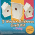 Podzly Kids Wooden Birdhouse Craft Kit, 12 DIY Bird House Kits for Kids Crafts Activity with 3 Designs to Enjoy