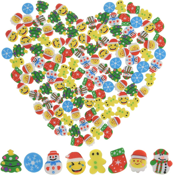 1000 Pcs Mini Christmas Erasers for Kids - Cute Bulk Erasers for Goodie Bags and Party Favors