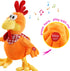 15" Houwsbaby Electronic Squawking Chicken Toy, Easter Chicken Stuffed Animal Interactive Musical Walking Singing