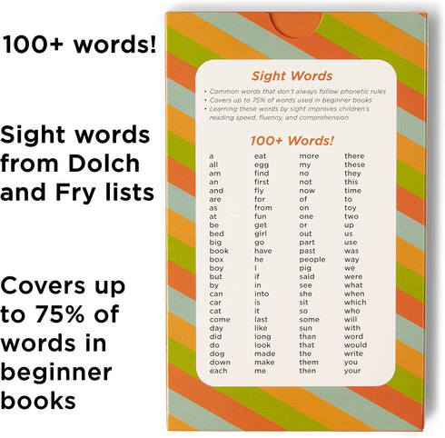 Think Tank Scholar Pre-K Sight Words Flash Cards, 100+ Dolch & Fry Sight Words for Toddlers