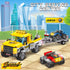 City Race Buggy Transporter Building Set, 324 PCS 3 in 1 City Service Truck Cars Building Blocks Kit