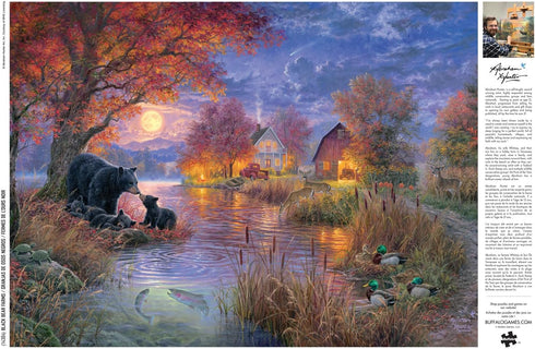 1000 Buffalo Games - Black Bear Farms - Abraham Hunter - Piece Autumn Jigsaw Puzzle - Colorful Fall Puzzles for Adults