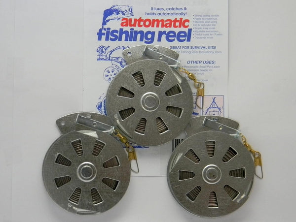 3 Mechanical Fisher's Yo Yo Fishing Reels - Package of 3 Reels - Yoyo Fish Trap (FLAT TRIGGER MODEL)