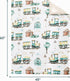 4 Set Country Sets Mooreeke Pieces Toddler Bedding - Brown Train Town Toddler Comforter for Boys, Includes Comforter