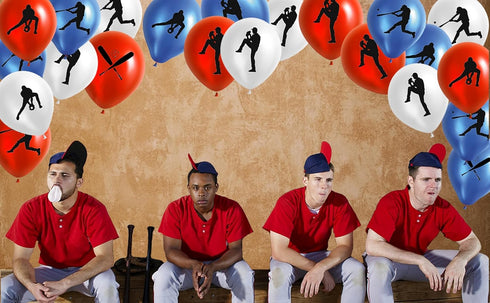 50 Baseball Party Latex Balloons for Sports Game Graduation Birthday Party Decorations Supplies