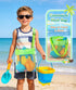 Set DUDUCOFU Collapsible Beach Sand Toys for Kids Toddlers, Collapsible Sand Buckets Sifter and Shovels Rake Diving Gem