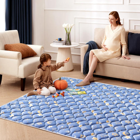 36" 36", Odorless Premium Foam Baby Play Mat x Soft Microfiber Fabric Crawling Mat for Floor- Comfortable
