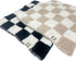 10"x10" L+L USA Checkered Baby Lovey Pacifier/Teether Holder - DreamSoft Plush Fluffy Cuddly Soothie Reversible Mini
