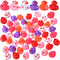 Jerify 12 Pcs 2 Inch Valentine's Day Rubber Duckies Bulk Mini Heart