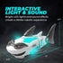 puzgic 3 4 5 6 7 8 Shark Toy Interactive Crawling Shark Toys with Music and Lights for Kids, Auto-Direction Change