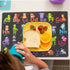 6 Pack Hapinest Reusable Non Slip Educational Placemats for Kids & Toddlers, Learning Mat with Alphabet Numbers & US