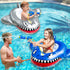 2 Pack Water Squirt Guns, Shark Pool Floats for Kids 3-8 Years, Inflatable Ride-on Toddler Pool Toys for Summer