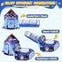 3 1 Set in Rocket Ship Play Tent with Tunnel Ball Pit for Kids Space Themed Pop Up Playhouse Indoor Outdoor Astronaut